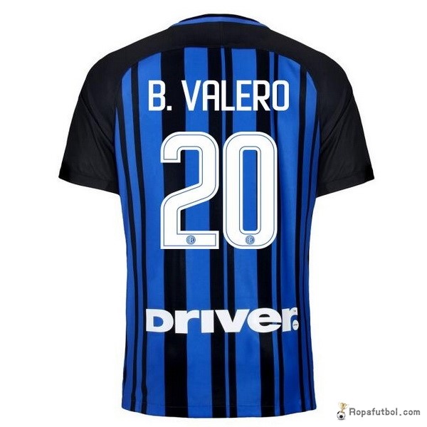 Camiseta Inter de Milán Replica Primera Ropa B.Valero 2017/18